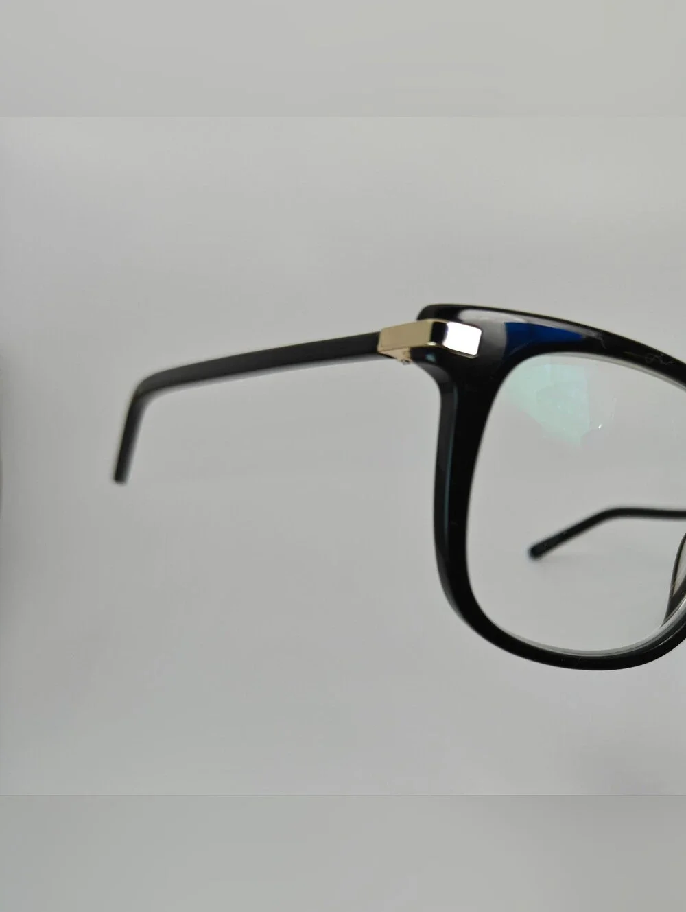 Infinity. Classic Black Gold Square Optical Frames.